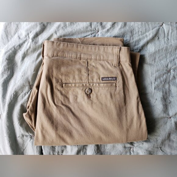 Eddie Bauer Men's Flex Chinos - Slim (34x30, Light Khaki) - Picture 2 of 9